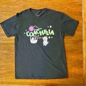Coachella- 2023 Black With Neon Graphics Short Sleeve T- Shirt Men’s Large